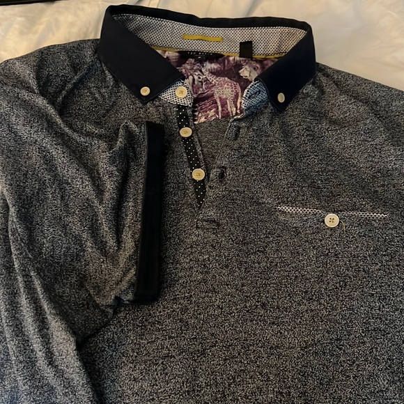 Ted Baker men’s polo, blue, size 6/XL, gently used - Picture 4 of 4